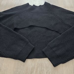 Anthropologie Cut Out Cropped Sweater